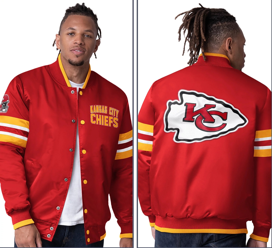 💝💝Last day of clearance!!💝Buy more, save more✨Starter Satin Twill Snap Front Jacket（Buy 2 get 1 free）