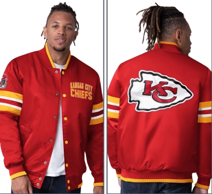 💝💝Last day of clearance!!💝Buy more, save more✨Starter Satin Twill Snap Front Jacket（Buy 2 get 1 free）