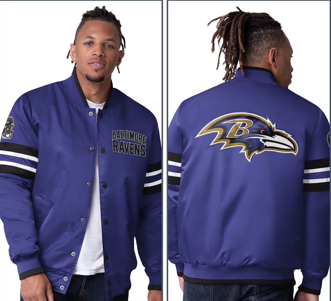 💝💝Last day of clearance!!💝Buy more, save more✨Starter Satin Twill Snap Front Jacket（Buy 2 get 1 free）