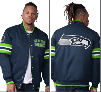 💝💝Last day of clearance!!💝Buy more, save more✨Starter Satin Twill Snap Front Jacket（Buy 2 get 1 free）