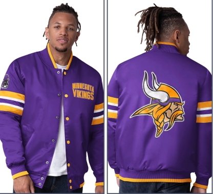 💝💝Last day of clearance!!💝Buy more, save more✨Starter Satin Twill Snap Front Jacket（Buy 2 get 1 free）