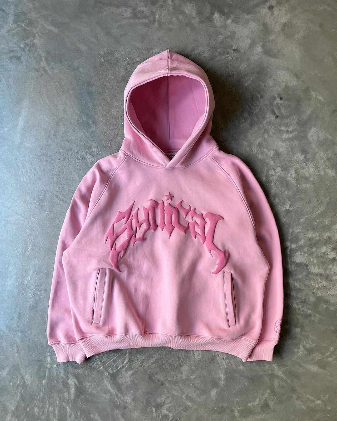 Puff Print Monochrome Reborn Pullover Hoodie