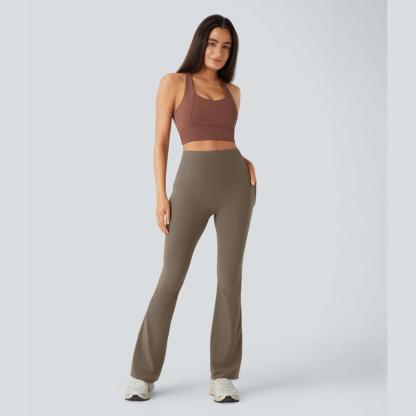 UltraSculpt™ SoCinched High Waisted Tummy Control Pocket Shaping Yoga Bootcut Leggings