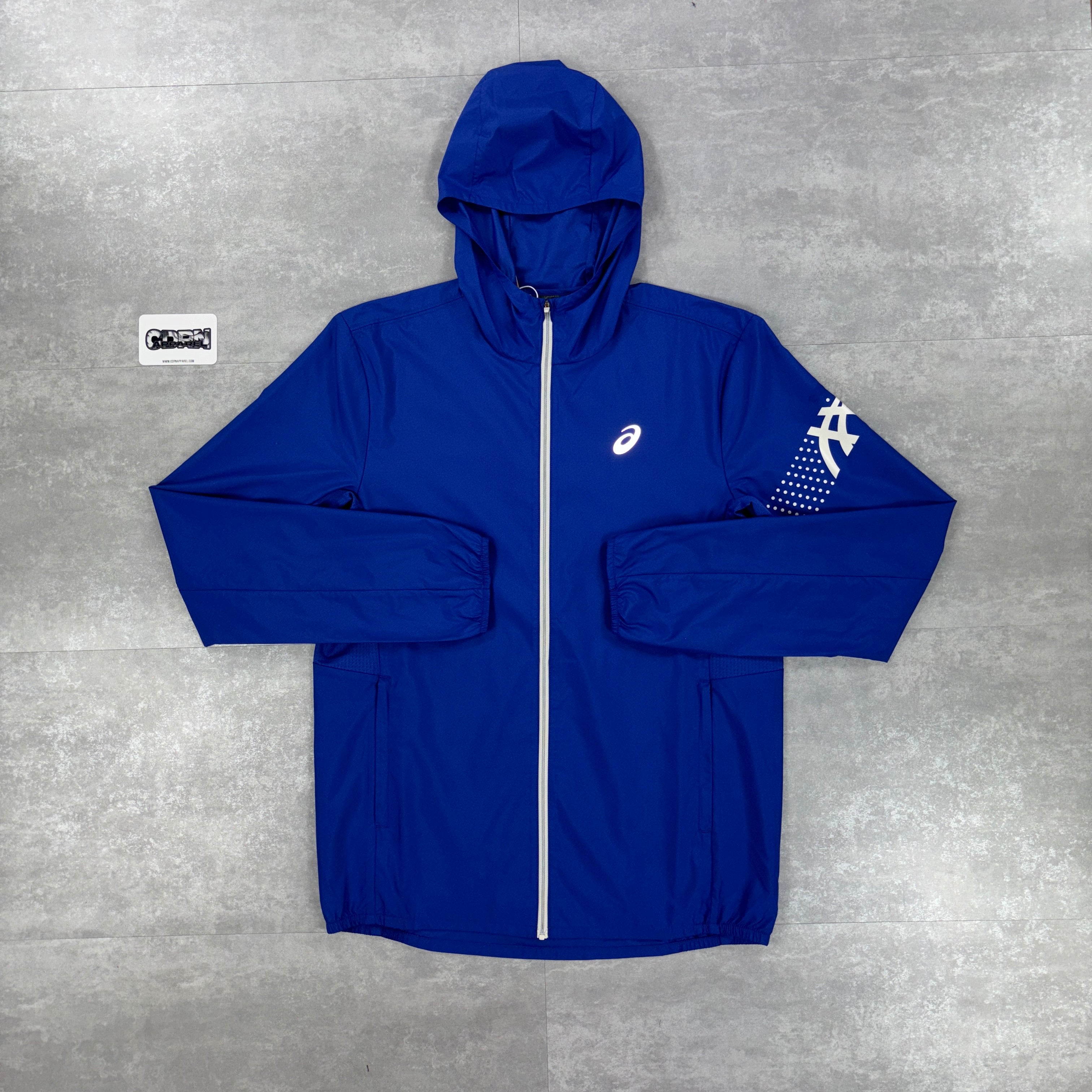 Asics Icon Windbreaker Jacket Dark Cobalt & Black Asics Run Pants Set