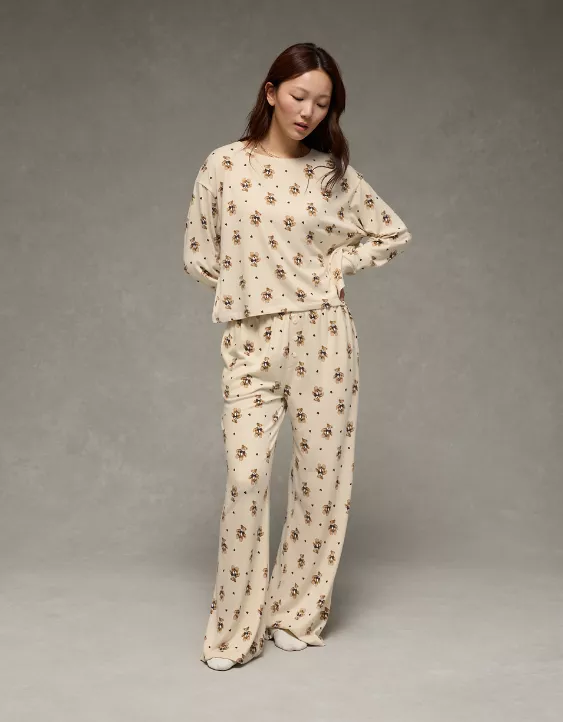 AE Luxe Plush Long-Sleeve & Pant PJ Set