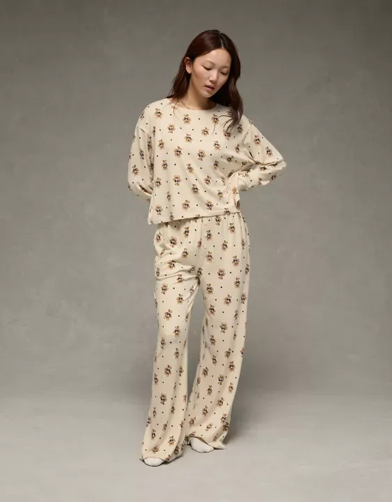 AE Luxe Plush Long-Sleeve & Pant PJ Set