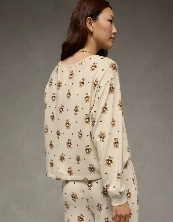 AE Luxe Plush Long-Sleeve & Pant PJ Set