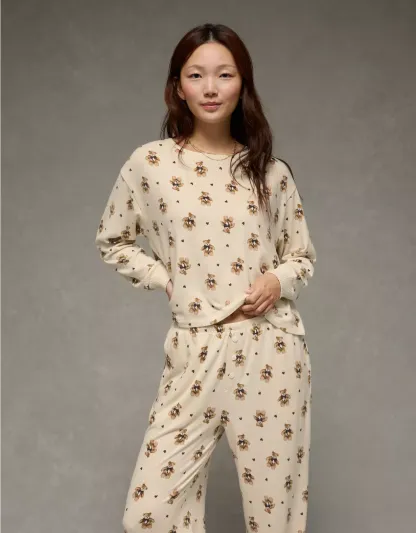AE Luxe Plush Long-Sleeve & Pant PJ Set