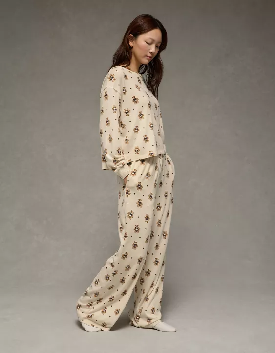 AE Luxe Plush Long-Sleeve & Pant PJ Set