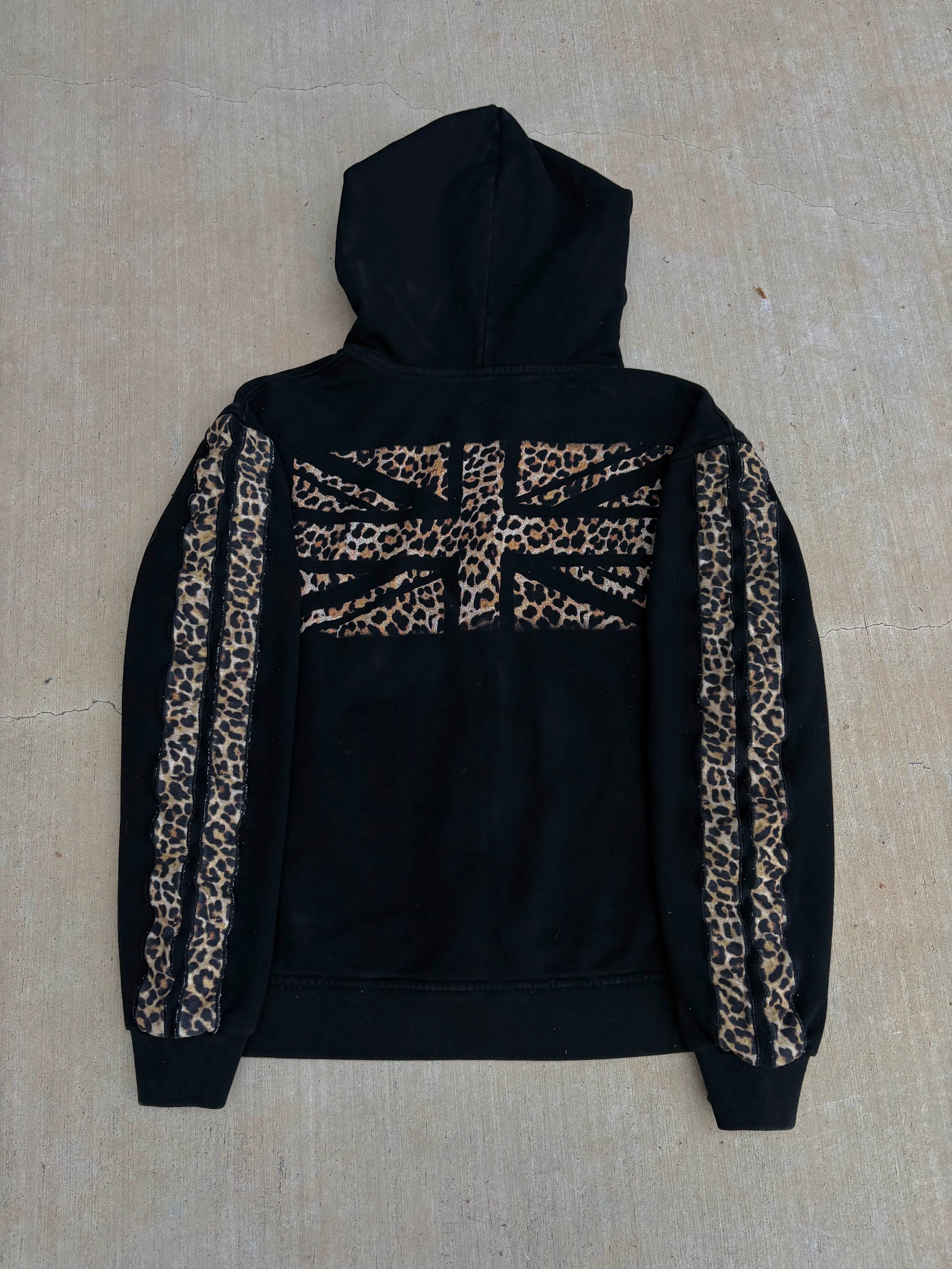 “cheetah stripe” zip hoodie set