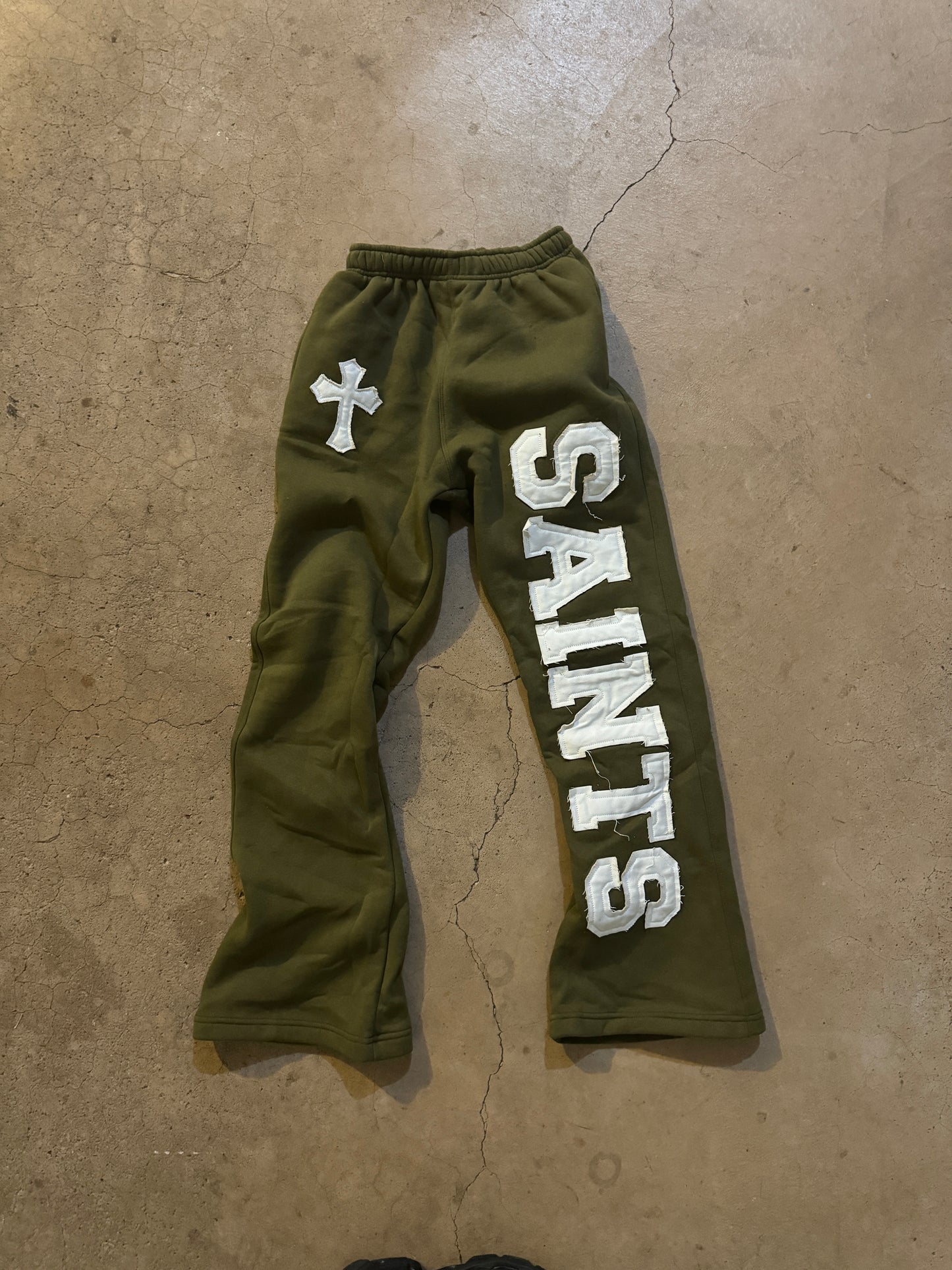 TWO PIECE SET-“SAINTS” CROOKED ZIP UP HOODIE&PANT v2