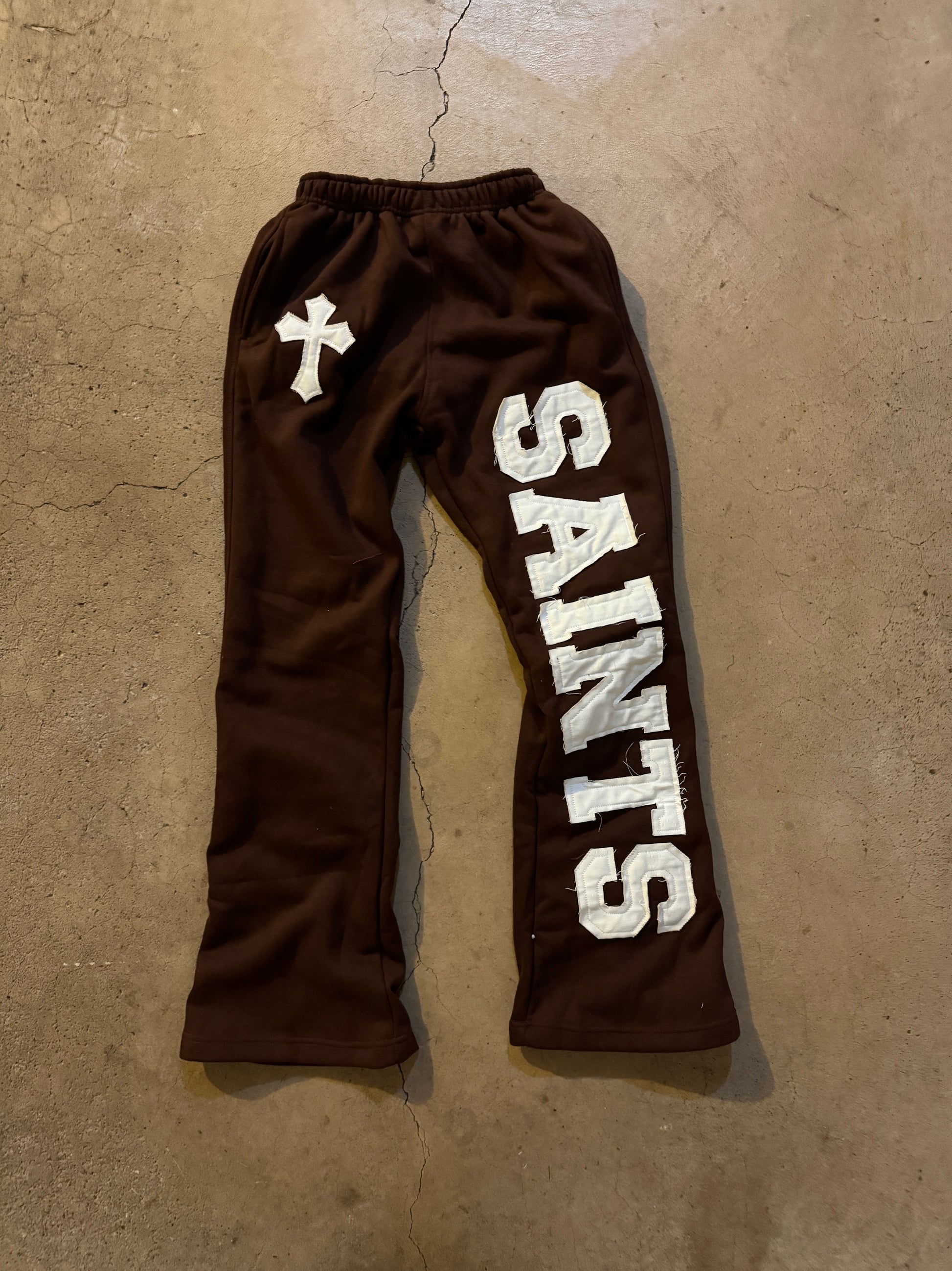 TWO PIECE SET-“SAINTS” CROOKED ZIP UP HOODIE&PANT v2