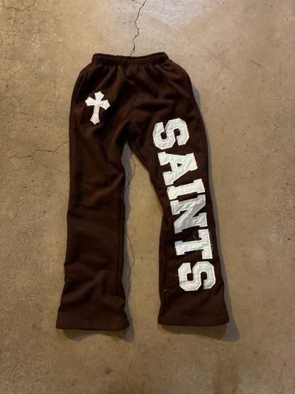 TWO PIECE SET-“SAINTS” CROOKED ZIP UP HOODIE&PANT v2