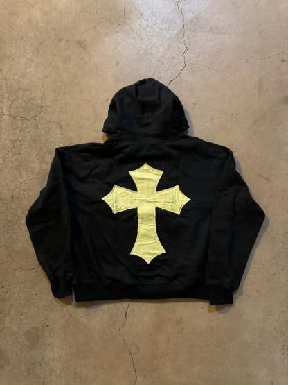 TWO PIECE SET-“SAINTS” CROOKED ZIP UP HOODIE&PANT v2