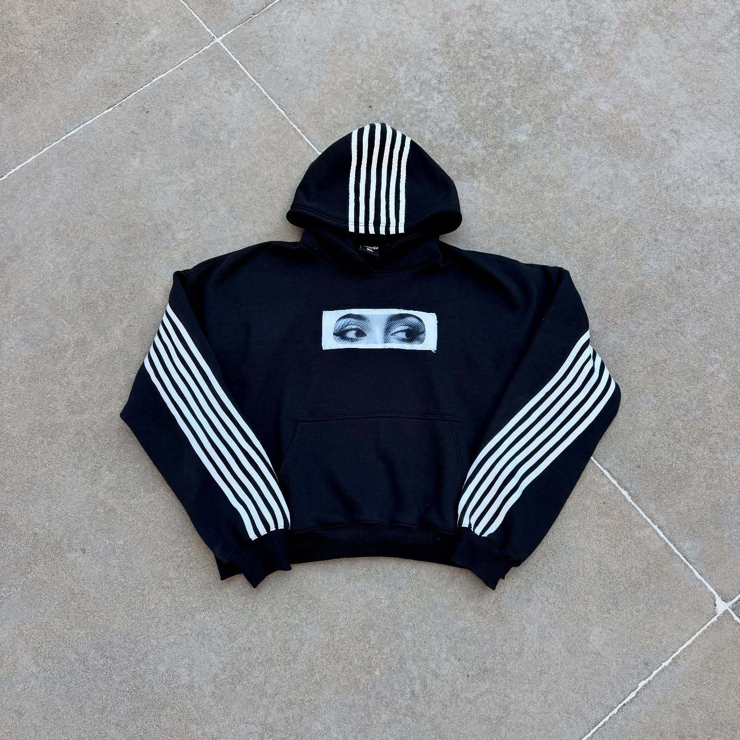 "See-through" casual hoodie set