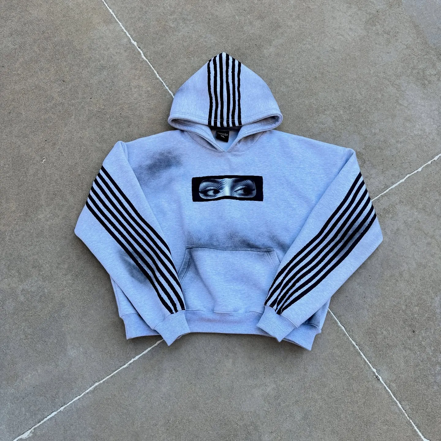 "See-through" casual hoodie set