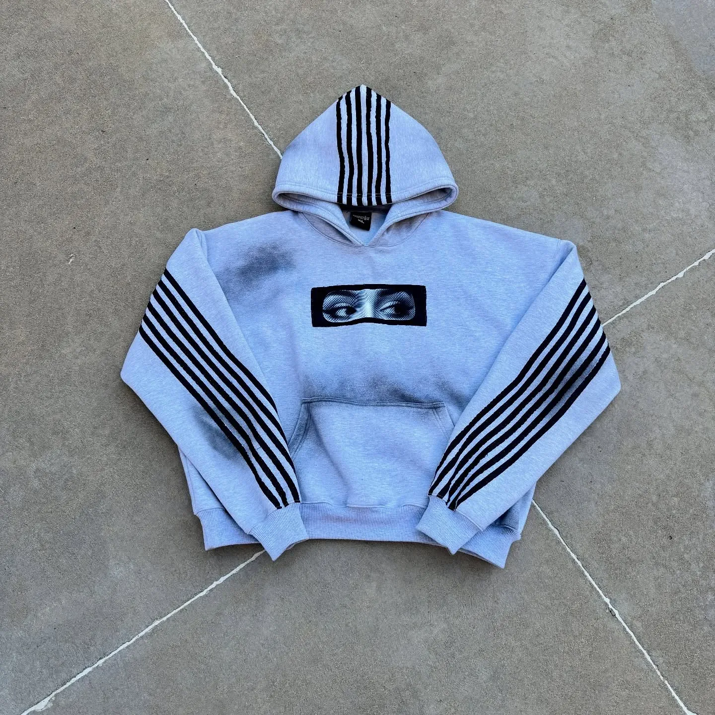 "See-through" casual hoodie set