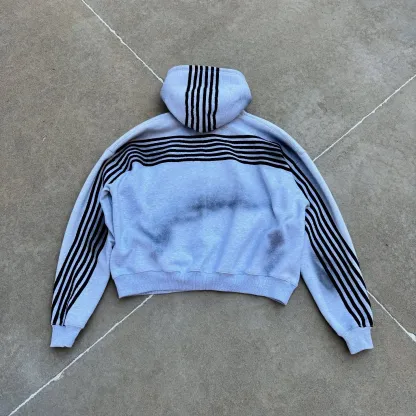 "See-through" casual hoodie set