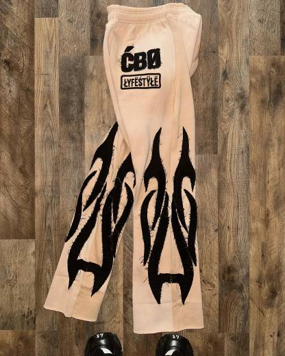 Patchwork casual hoodie set