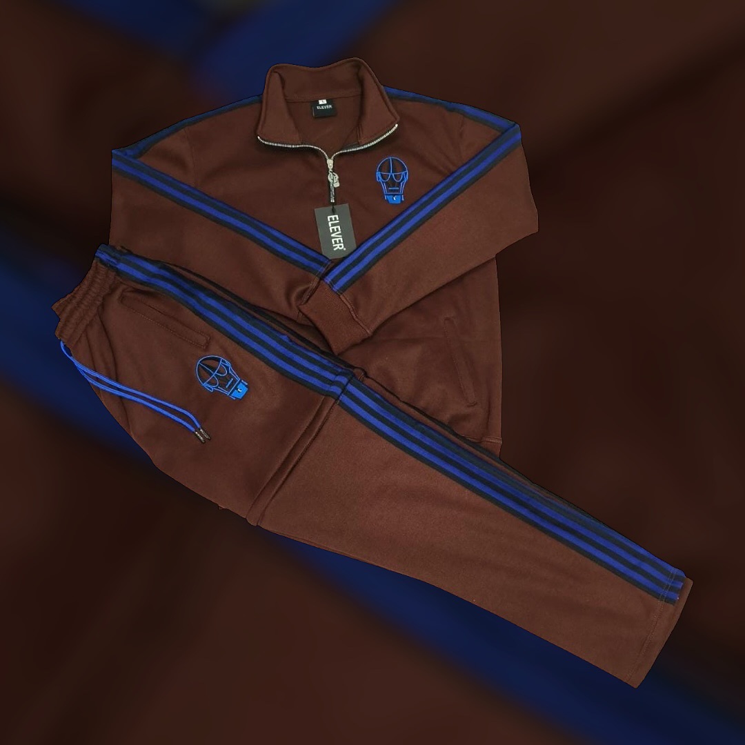 Patchwork casual hoodie set