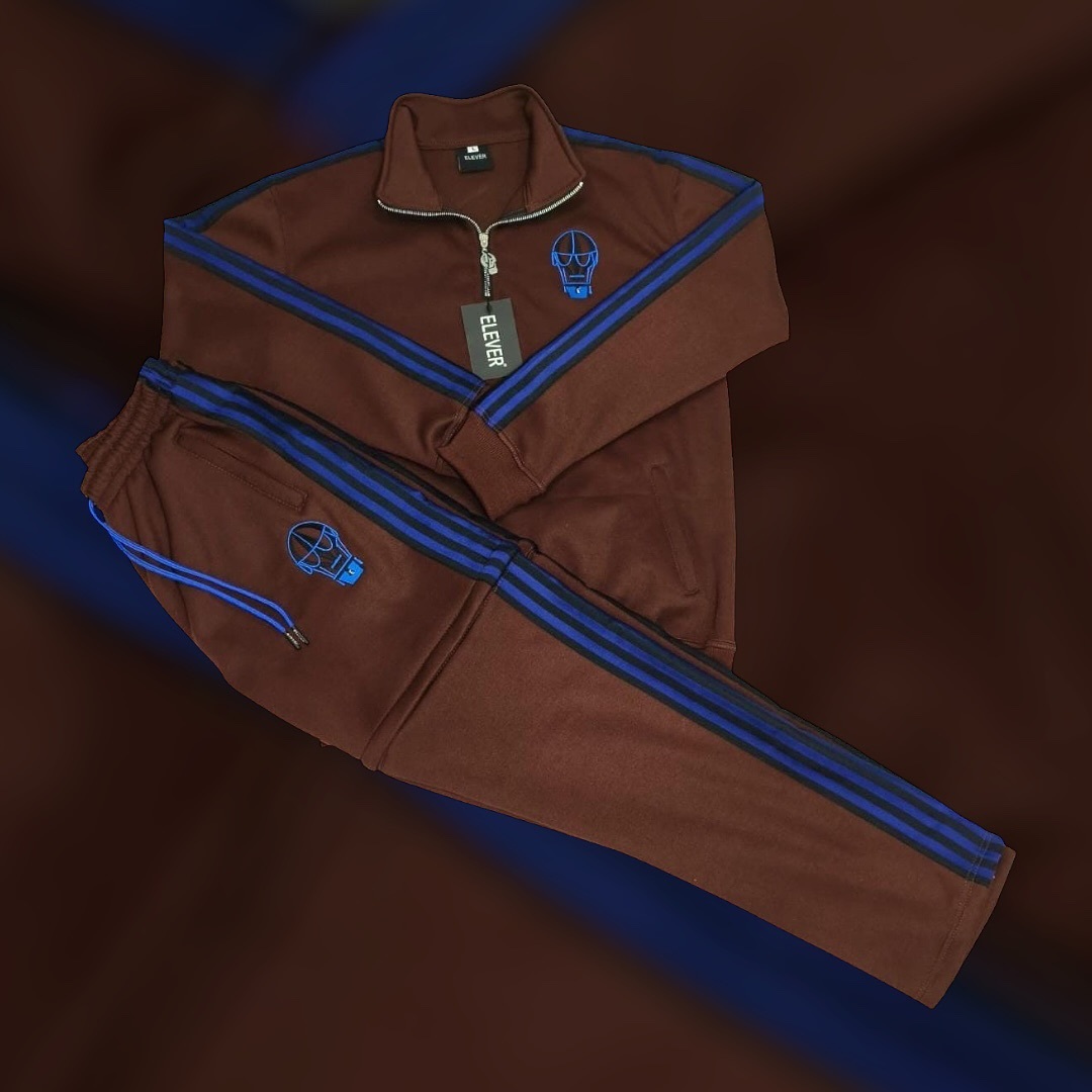 Patchwork casual hoodie set