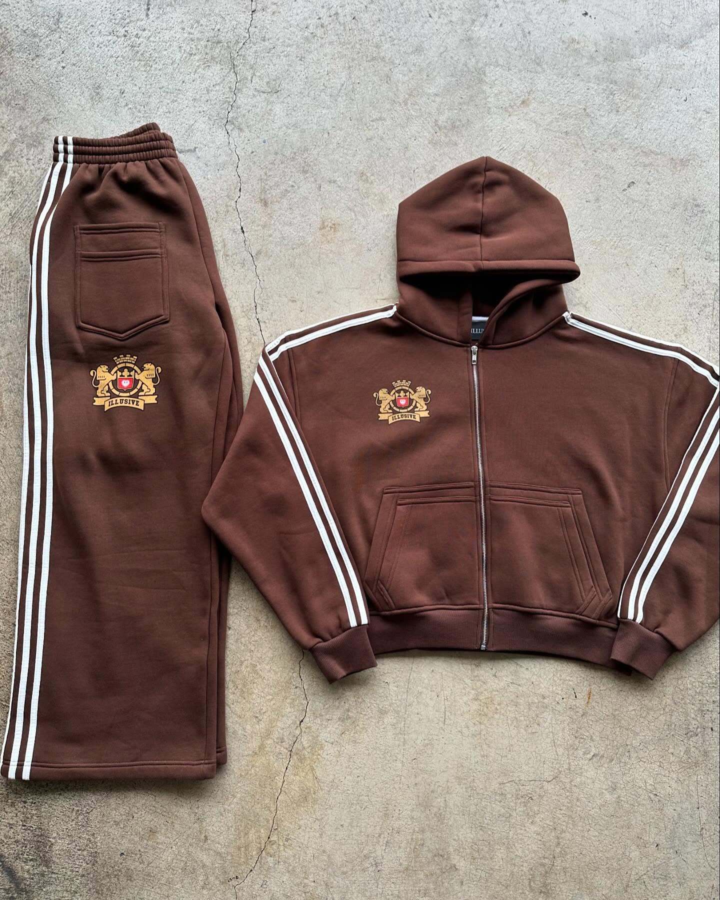 Zipper hoodie set