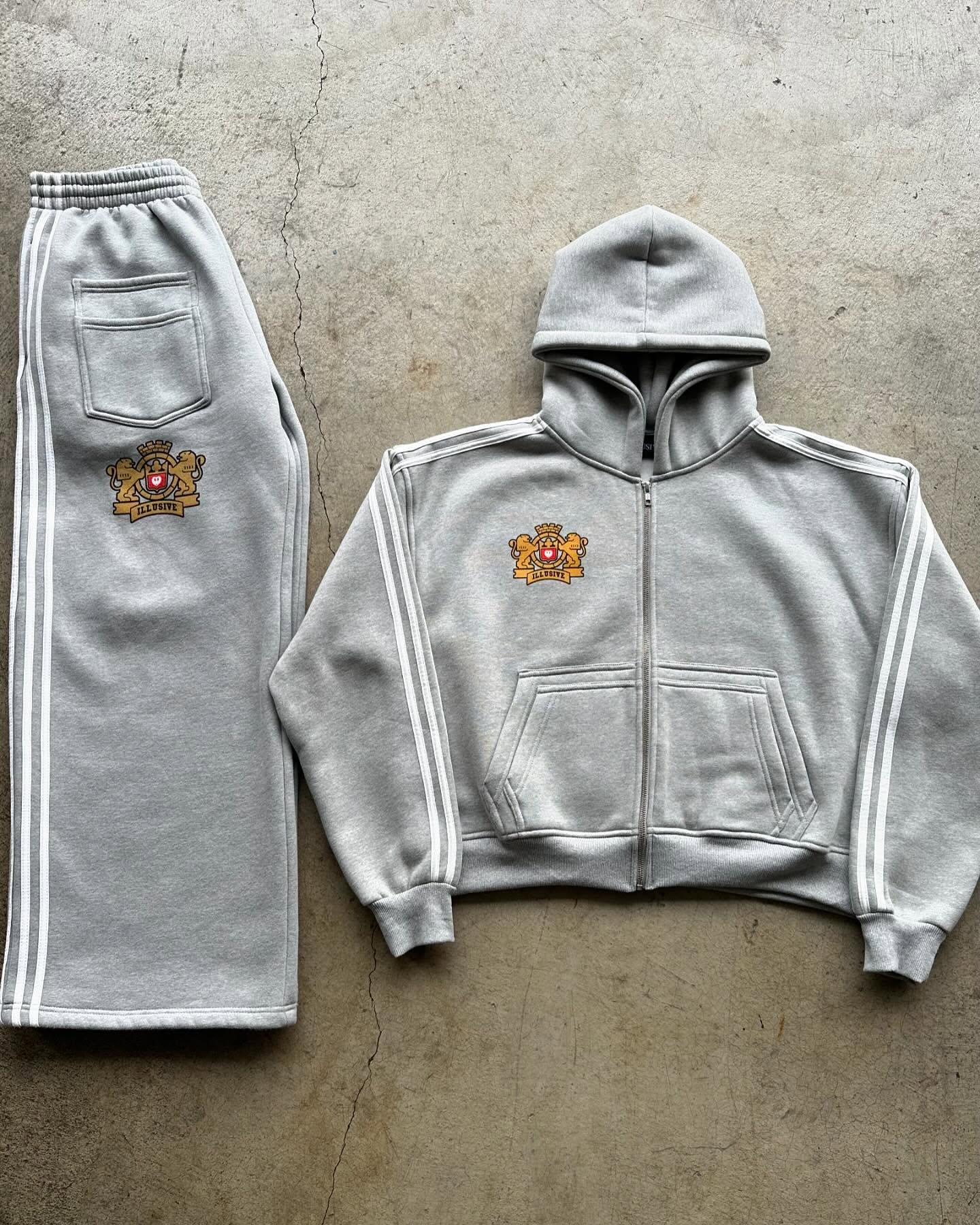 Zipper hoodie set