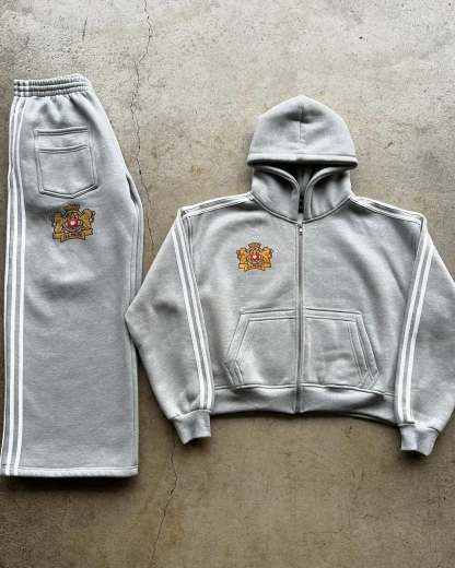 Zipper hoodie set