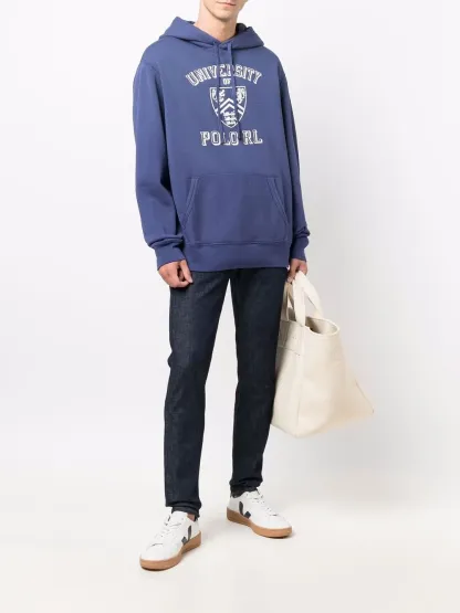 Polo Ralph Laurenlogo-print pullover hoodie