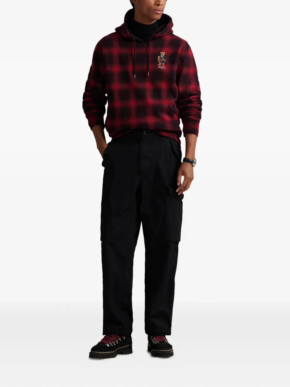 Polo Ralph Laurenplaid-pattern hoodie