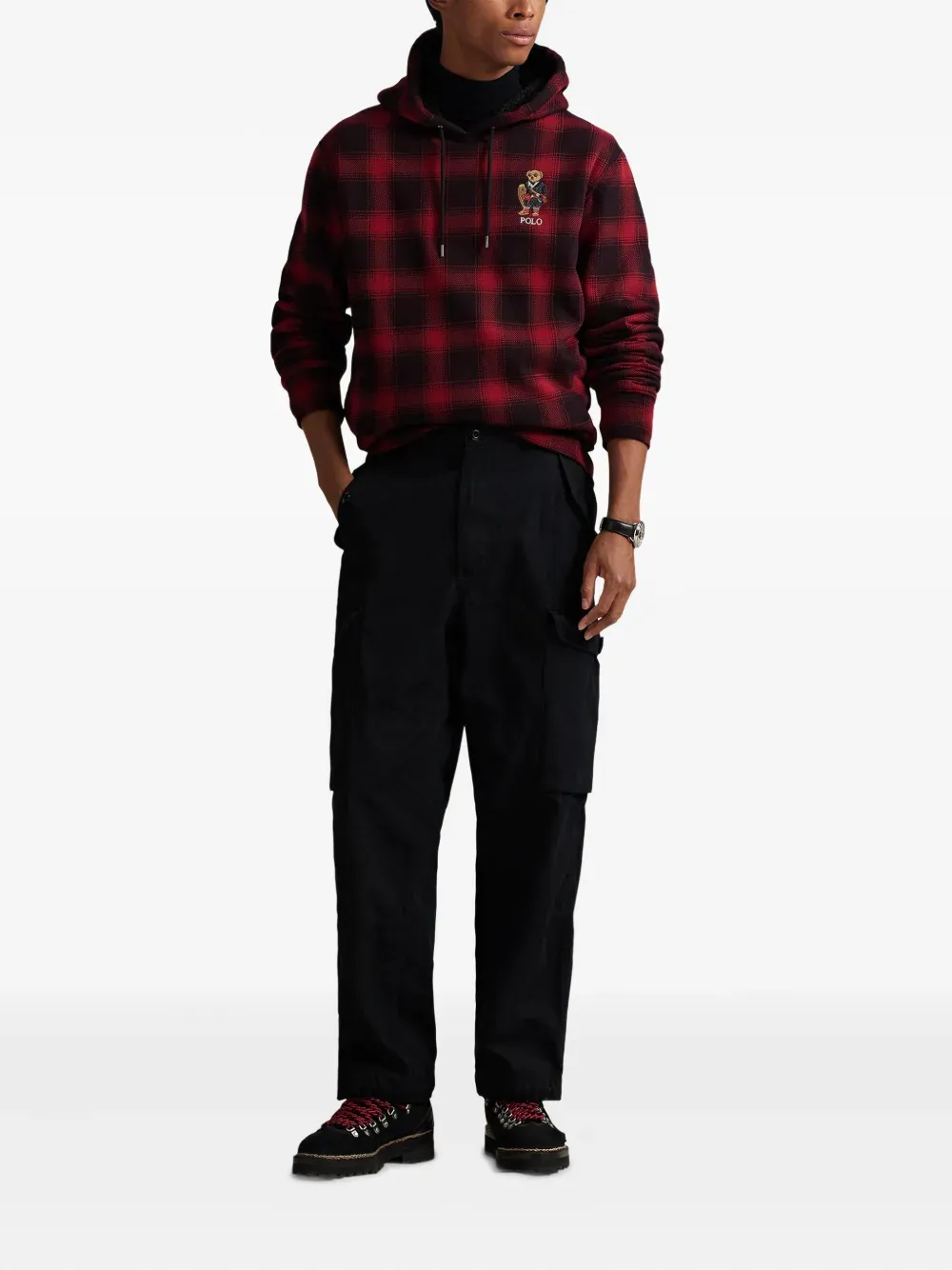 Polo Ralph Laurenplaid-pattern hoodie