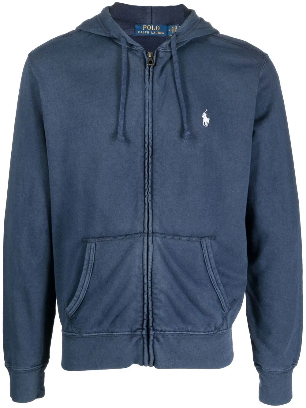 Polo Ralph Laurenlogo-embroidered zip-up drawstring hoodie