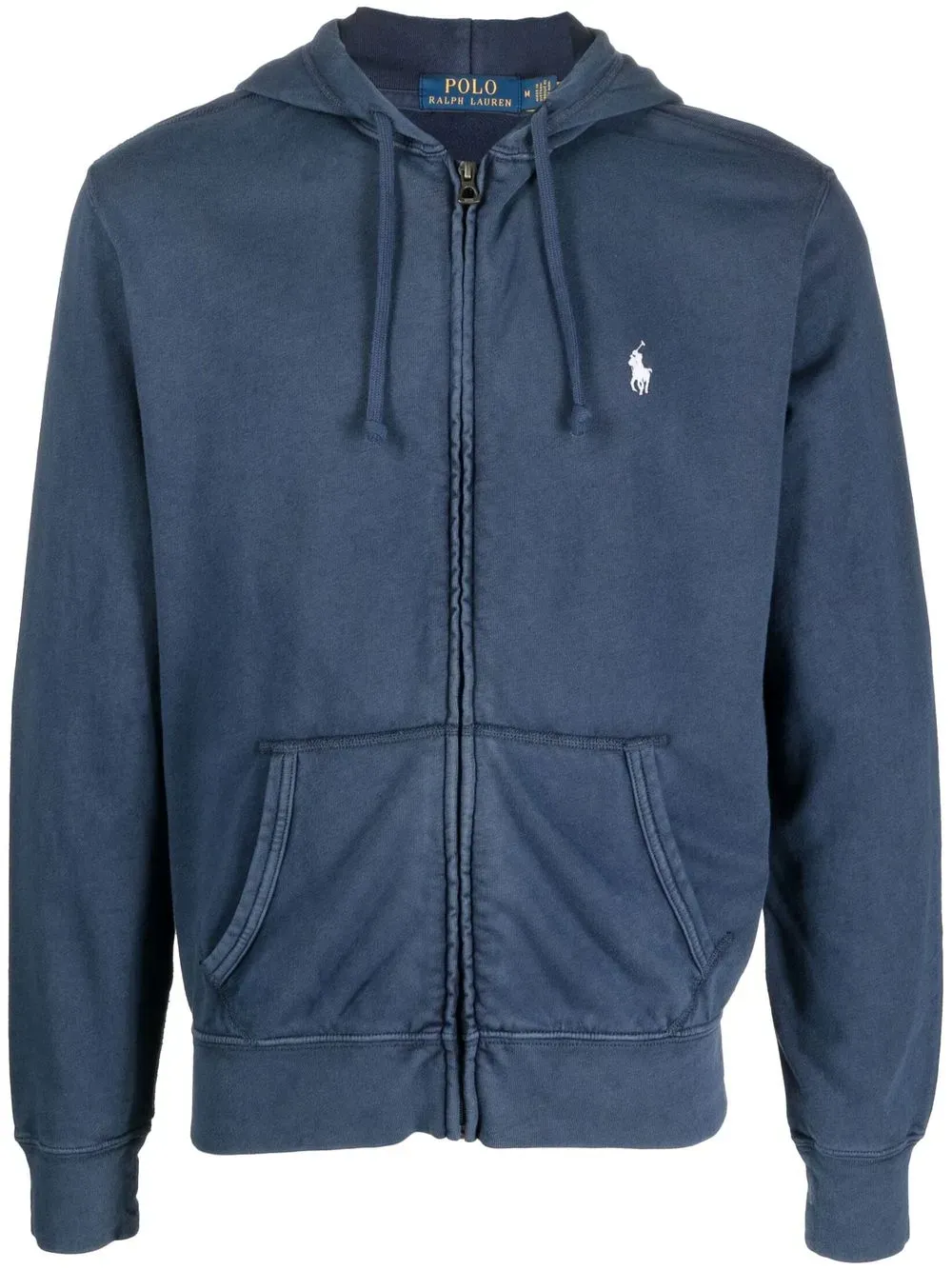 Polo Ralph Laurenlogo-embroidered zip-up drawstring hoodie