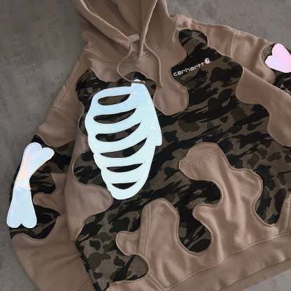 'BONES' REFLECTIVE HOODIE (L)