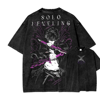 solo leveling Unisex Fit Washed T-Shirt 