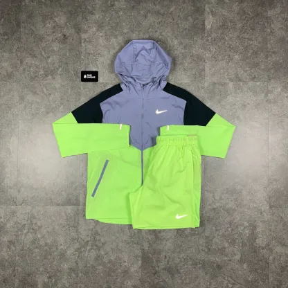 Nike UV Windrunner Jacket Ghost Green / Lavender & Green Challenger Shorts Set