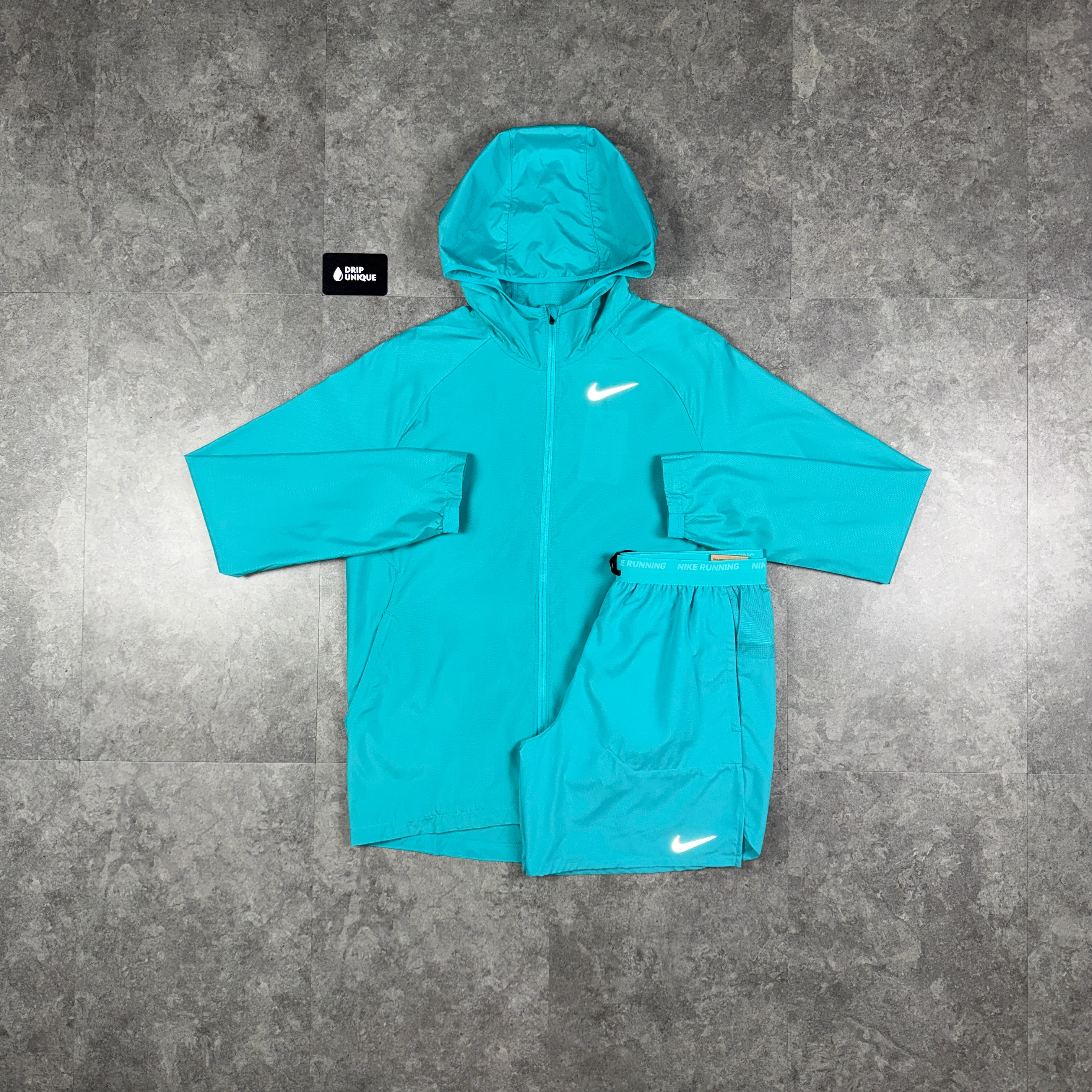 Nike Essential Windrunner Jacket Dusty Cactus & Dusty Cactus Flex Stride Shorts Set