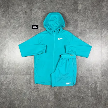Nike Essential Windrunner Jacket Dusty Cactus & Dusty Cactus Flex Stride Shorts Set