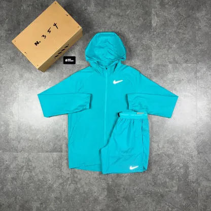 Nike Essential Windrunner Jacket Dusty Cactus & Dusty Cactus Flex Stride Shorts Set