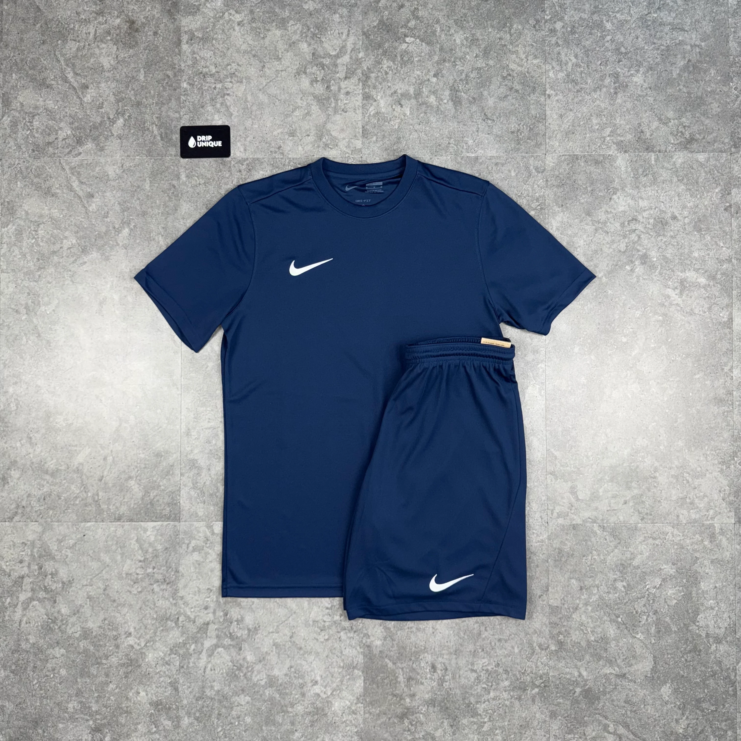 Nike Dri-Fit T-Shirt Navy Blue & Navy Blue Dri-Fit Shorts Set