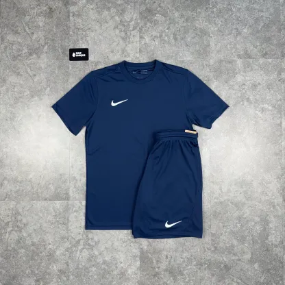 Nike Dri-Fit T-Shirt Navy Blue & Navy Blue Dri-Fit Shorts Set