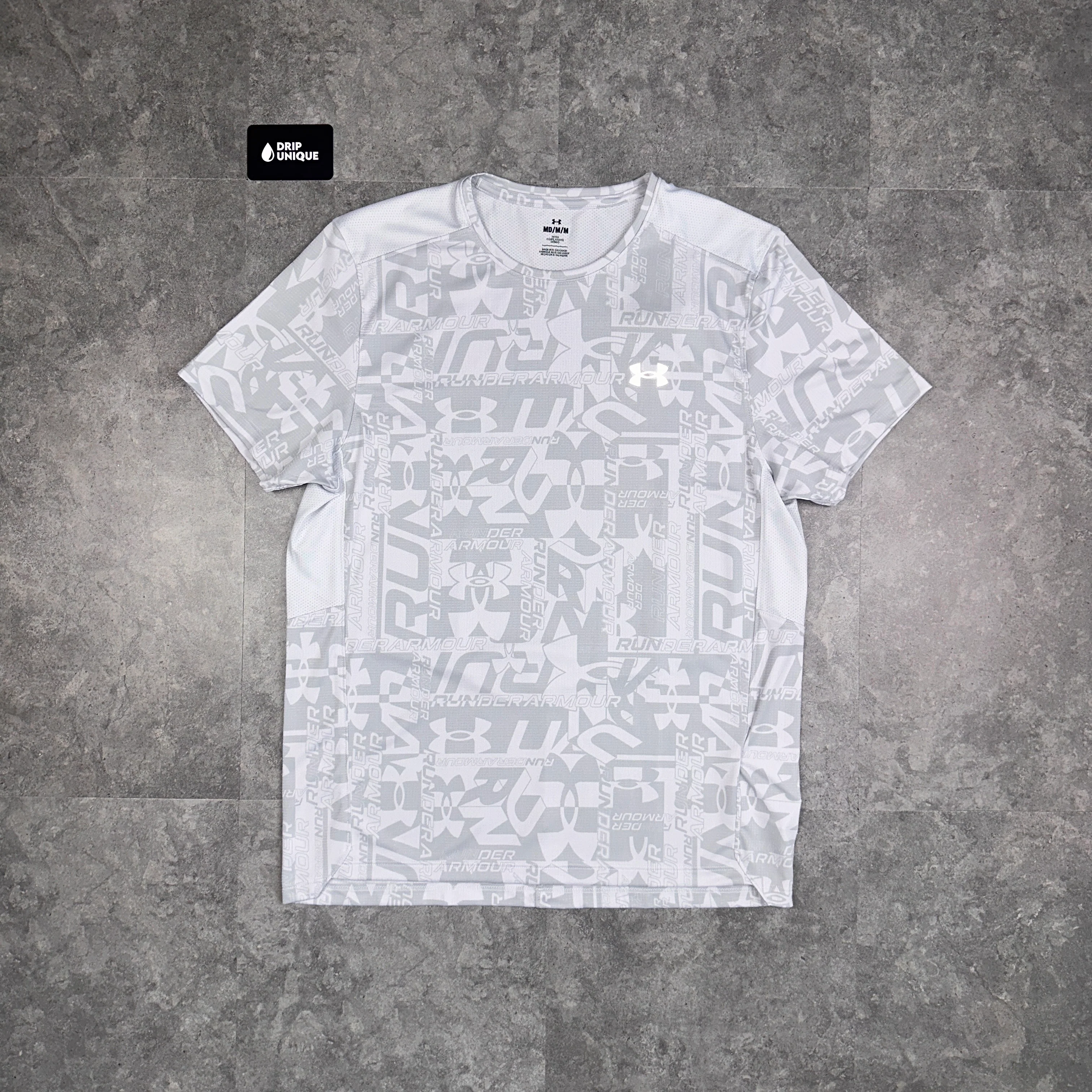 Under Armour Launch Printed T-Shirt Halo Grey