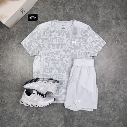 Under Armour Launch Printed T-Shirt Halo Grey