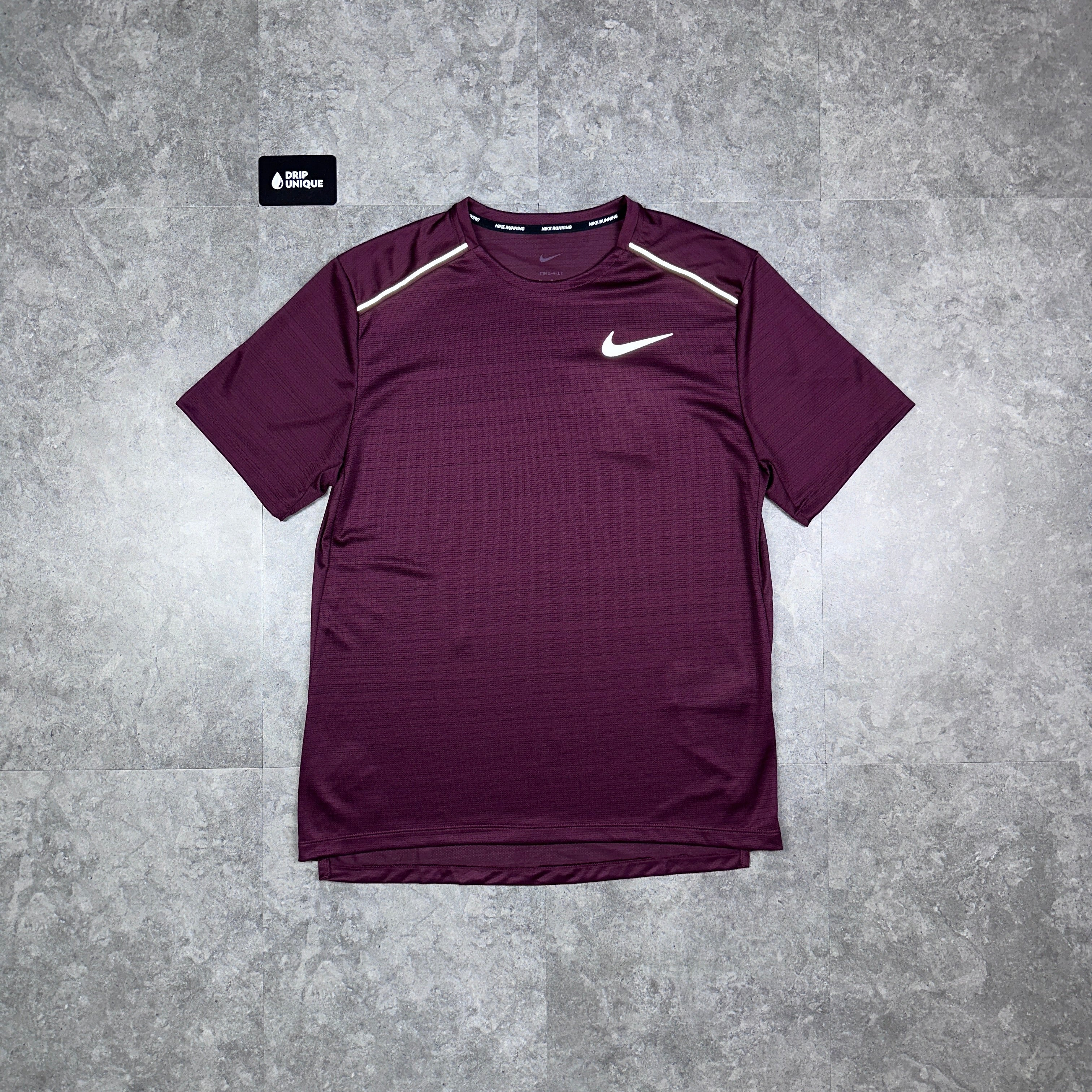 Nike Miler T-Shirt Midnight Maroon