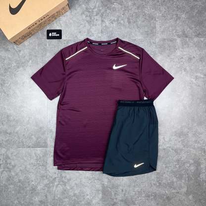 Nike Miler T-Shirt Midnight Maroon