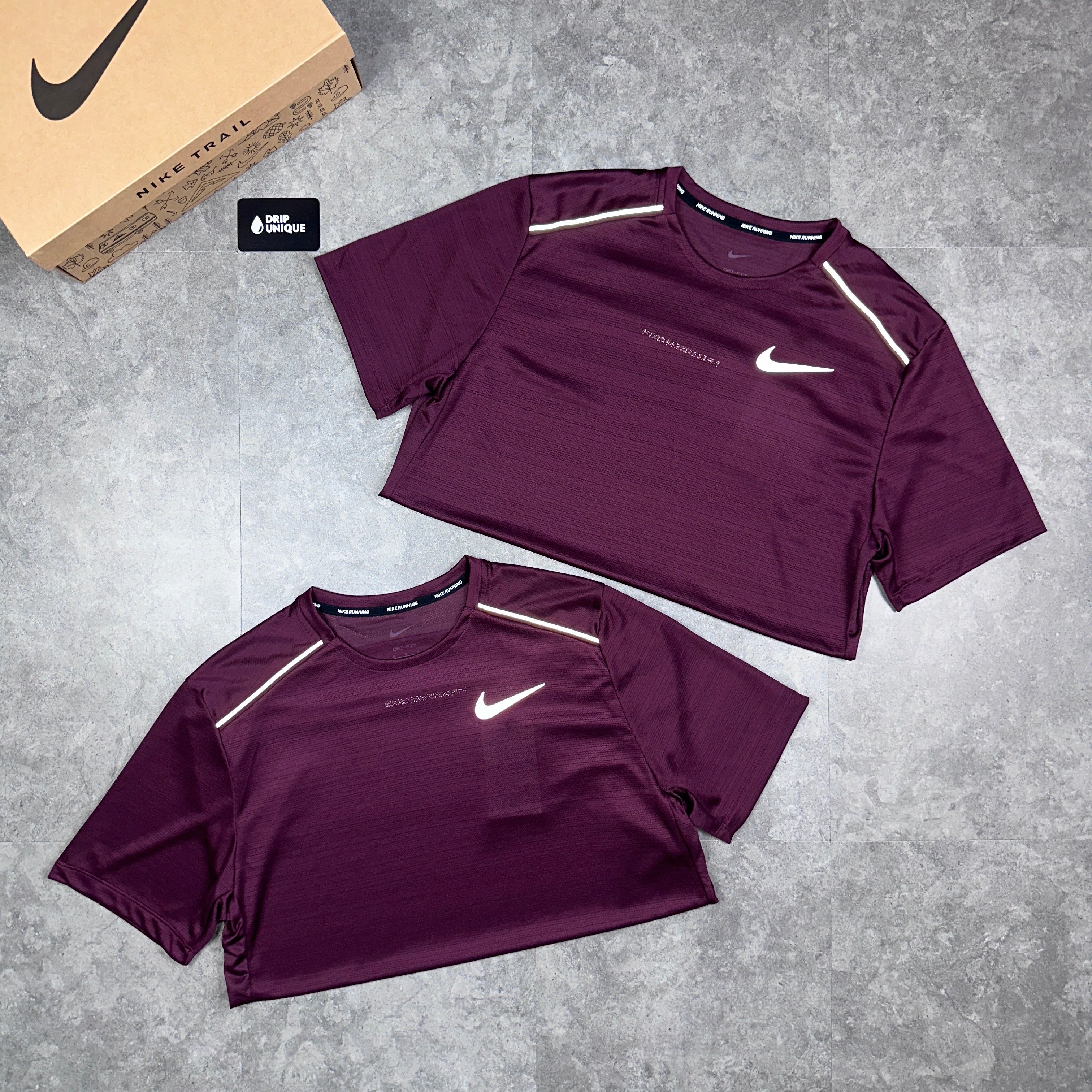 Nike Miler T-Shirt Midnight Maroon