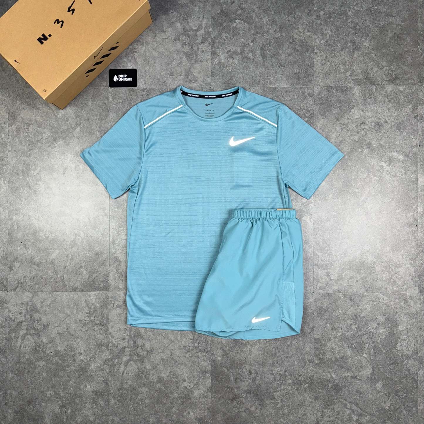 Nike Miler T-Shirt Denim Turquoise