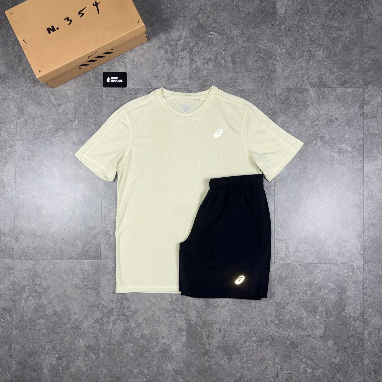 Asics Jacquard T-Shirt Beige