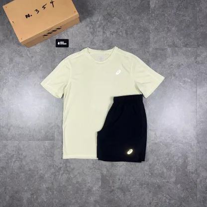 Asics Jacquard T-Shirt Beige