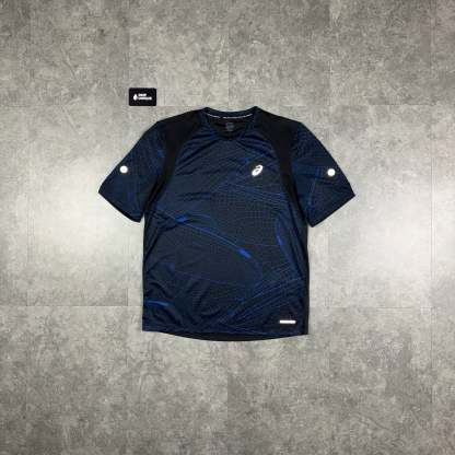 Asics Road All Over Print T-Shirt Blue